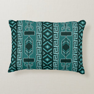 Coussins Décoratifs Motif aztèque Turquoise du sud-ouest