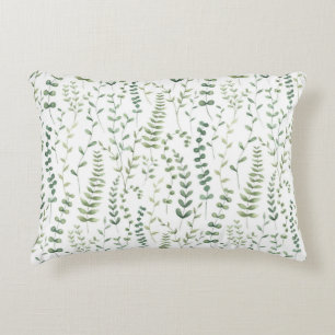 Coussins Décoratifs Motif botanique à feuilles aquarelle de verdure