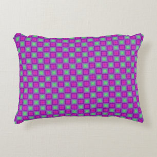 Coussins Décoratifs Motif Carré vert violet Boho