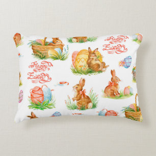 Coussins Décoratifs Motif coloré sans soudure avec conce de pâques de