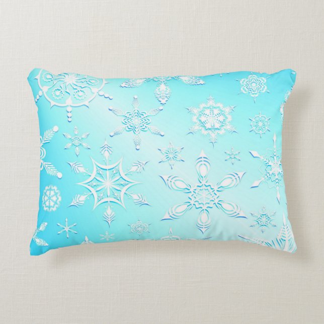Coussins Décoratifs Motif Crystal Snowflakes (Devant)