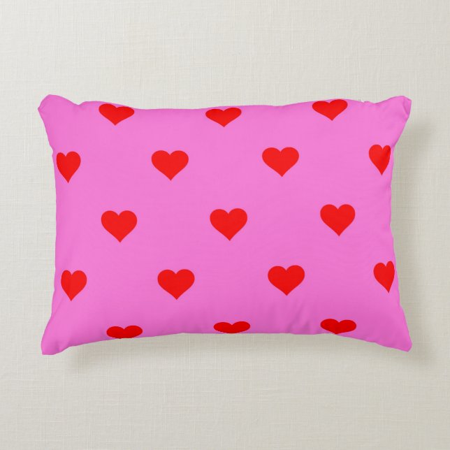 Coussins Décoratifs Motif de coeur simple violet rouge mou (Devant)