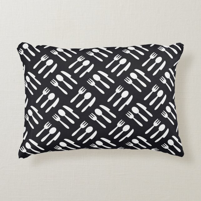 Coussins Décoratifs Motif de couteau de cuillère de fourchette (Devant)