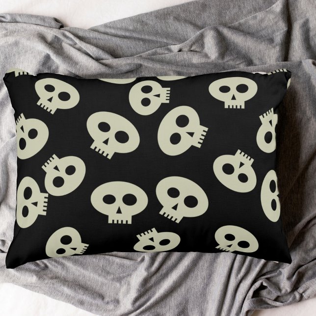 Coussins Décoratifs Motif de crâne d'Halloween (Cute skull pattern pillow for your Halloween home decor)