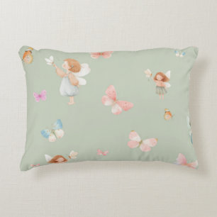Coussins Décoratifs Motif de fée pastel Design de nurserie papillon mi