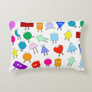 Coussins Décoratifs Motif de formes géométriques colorées 2D et 3D pou