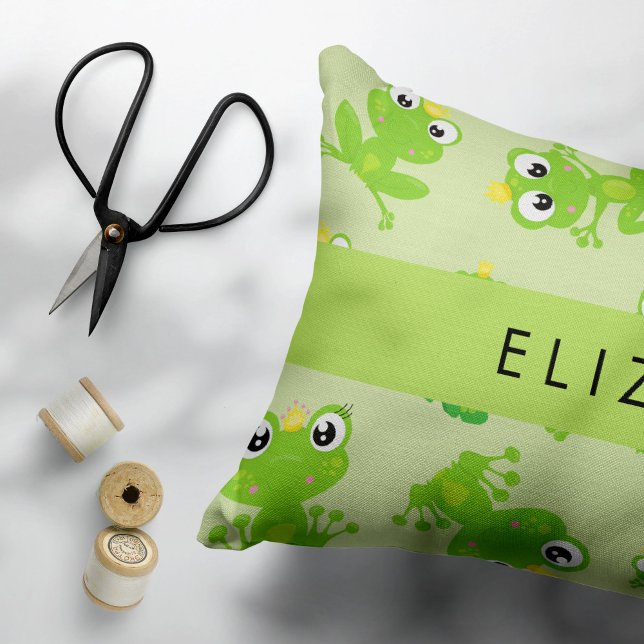 Coussins Décoratifs Motif de grenouille, Grenouille verte, Prince de g (Créateur téléchargé)