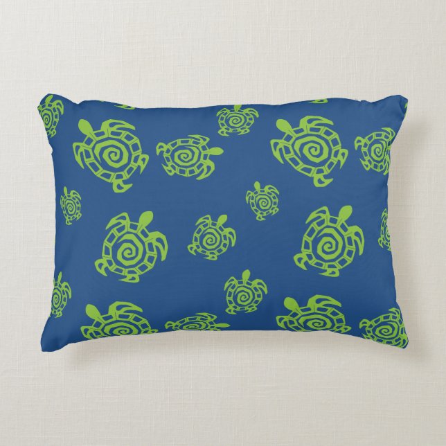 Coussins Décoratifs Motif de la tortue verte (Devant)