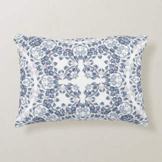 Coussins Décoratifs Motif de mandala géométrique bleu poussiéreux