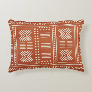 Coussins Décoratifs Motif de Mudcloth Tribal en Terracotta