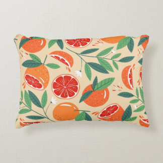 Coussins Décoratifs Motif de pamplemousse sans couture. Design moderne