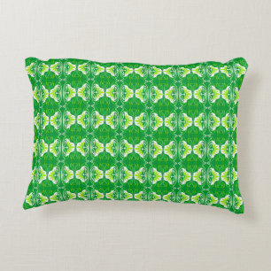 Coussins Décoratifs Motif de papier peint Art Déco - vert et blanc
