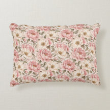 Motif de pivoines fleuries vintage