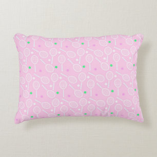 Coussins Décoratifs Motif de raquette de tennis rose