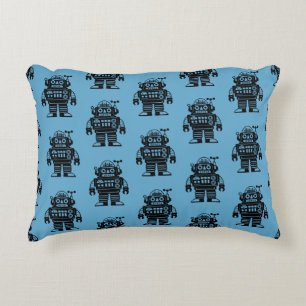 Coussins Décoratifs Motif de robot inspiré du milieu du siècle rétro