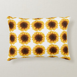 Coussins Décoratifs Motif de tournesol jaune vif