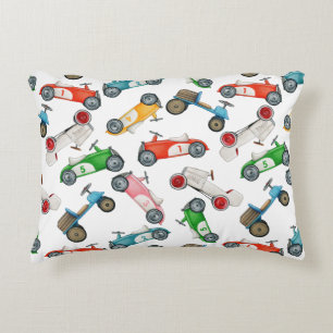 Coussins Décoratifs Motif de voiture de course vintage