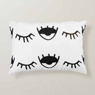 Coussins Décoratifs Motif d'encre pour yeux peints à la main