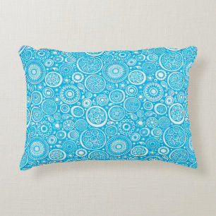 Coussins Décoratifs Motif d'ornement bleu gris