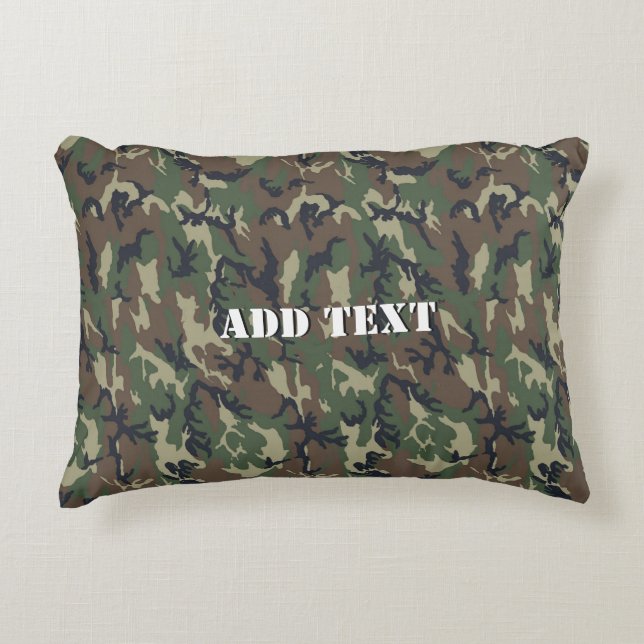 Coussins Décoratifs Motif du Camouflage militaire Green Woodland (Devant)