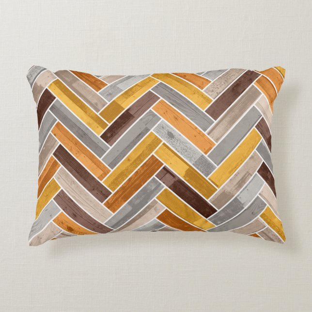 Coussins Décoratifs Motif en Gris Brown orange (Devant)