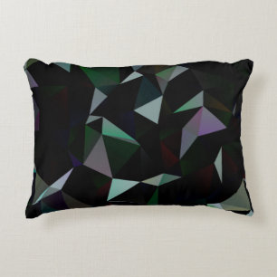 Coussins Décoratifs Motif en mosaïque triangle noir foncé. illu géomét