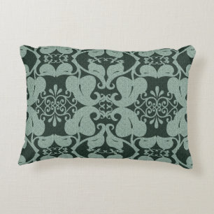 Coussins Décoratifs Motif fleuri élégant moderne vert de feuille