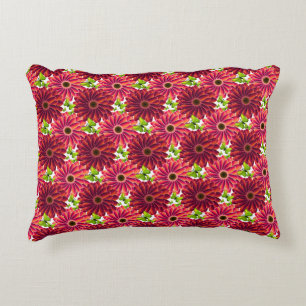 Coussins Décoratifs Motif floral audacieux avec papillons Rouge vibr