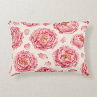 Coussins Décoratifs Motif floral de pivoine rose