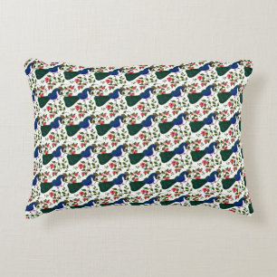 Coussins Décoratifs Motif floral d'oiseau mignon Oiseau bleu coloré