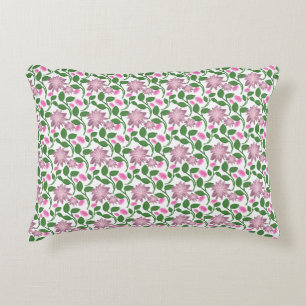 Coussins Décoratifs Motif floral foncé sans couture Fleurs roses Feuil