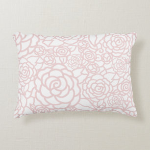 Coussins Décoratifs Motif floral rose poussiéreux