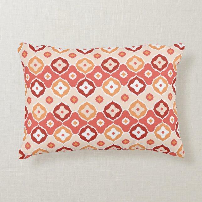 Coussins Décoratifs Motif géométrique d'ikat d'or (Devant)