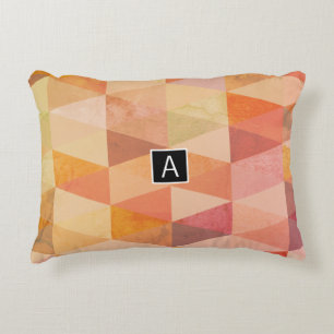 Coussins Décoratifs Motif géométrique Triangle souple   Monogramme