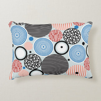 Coussins Décoratifs motif graphique de cercles multicolores différents