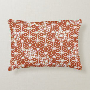 Coussins Décoratifs Motif japonais Asanoha - terre cuite