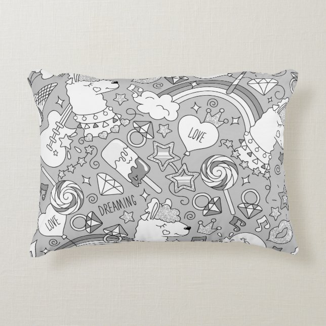 Coussins Décoratifs motif lama 4 (Devant)