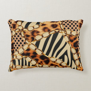 Coussins Décoratifs Motif léopard, Empreinte de léopard, Poster de a