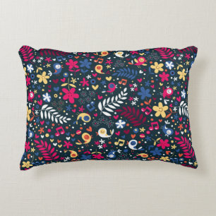 Coussins Décoratifs motif mignon d'oiseaux et de fleurs