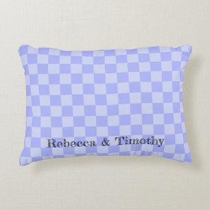 Coussins Décoratifs Motif Minimaliste Bleu Ciel Texte Personnalisé