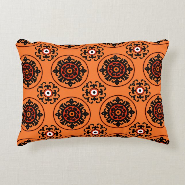 Coussins Décoratifs Motif orange de Suzani (Devant)