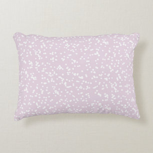 Coussins Décoratifs Motif Points Ditsy - Blanc sur Rose Poussiéreux