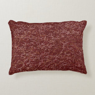 Coussins Décoratifs Motif rouge simple Abstrait Thread Art