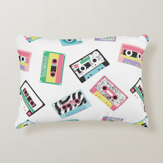 Coussins Décoratifs Motif sans couture avec bandes audio dans style ré (Devant)