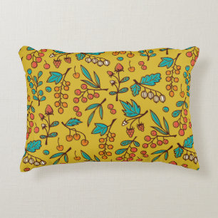 Coussins Décoratifs Motif sans joint avec baies sur branches.