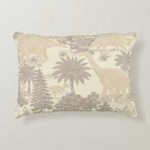 Coussins Décoratifs Motif Toile Dinosaure Vintage