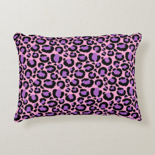 Coussins Décoratifs Motif Violet Pink Cheetah Leopard Amoureux des ani