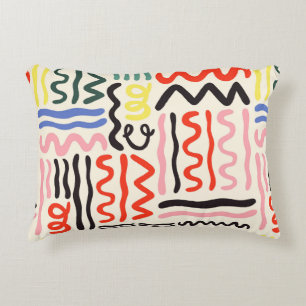 Coussins Décoratifs Motif, zigzags, lignes et courbes