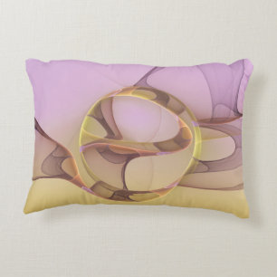 Coussins Décoratifs Motions Abstraites Art moderne rose or fractal