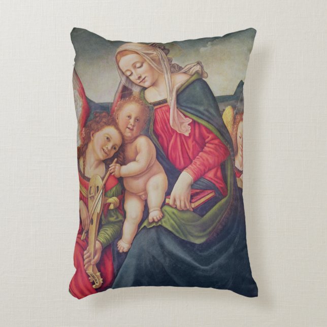 Coussins Décoratifs Musiciens Vierge et Enfant et Ange (Devant(Vertical))